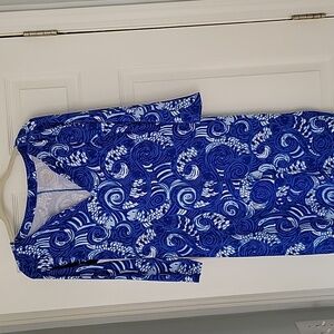 Lilly Pulitzer Georgia May Palazzo Dress Women’s S Blue  Stretch